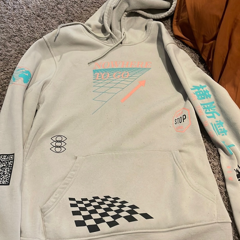 tan hoodie